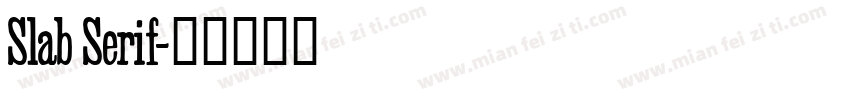 Slab Serif字体转换
